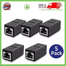 5 PACK RJ45 Inline Coupler Cat6/Cat5e Ethernet Network Cable Extender Connector
