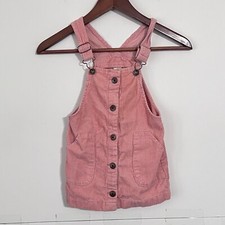 Oshkosh Bigosh Boys Girls Unisex Toddlers Corduroy Overalls Size 3T Pink Snap