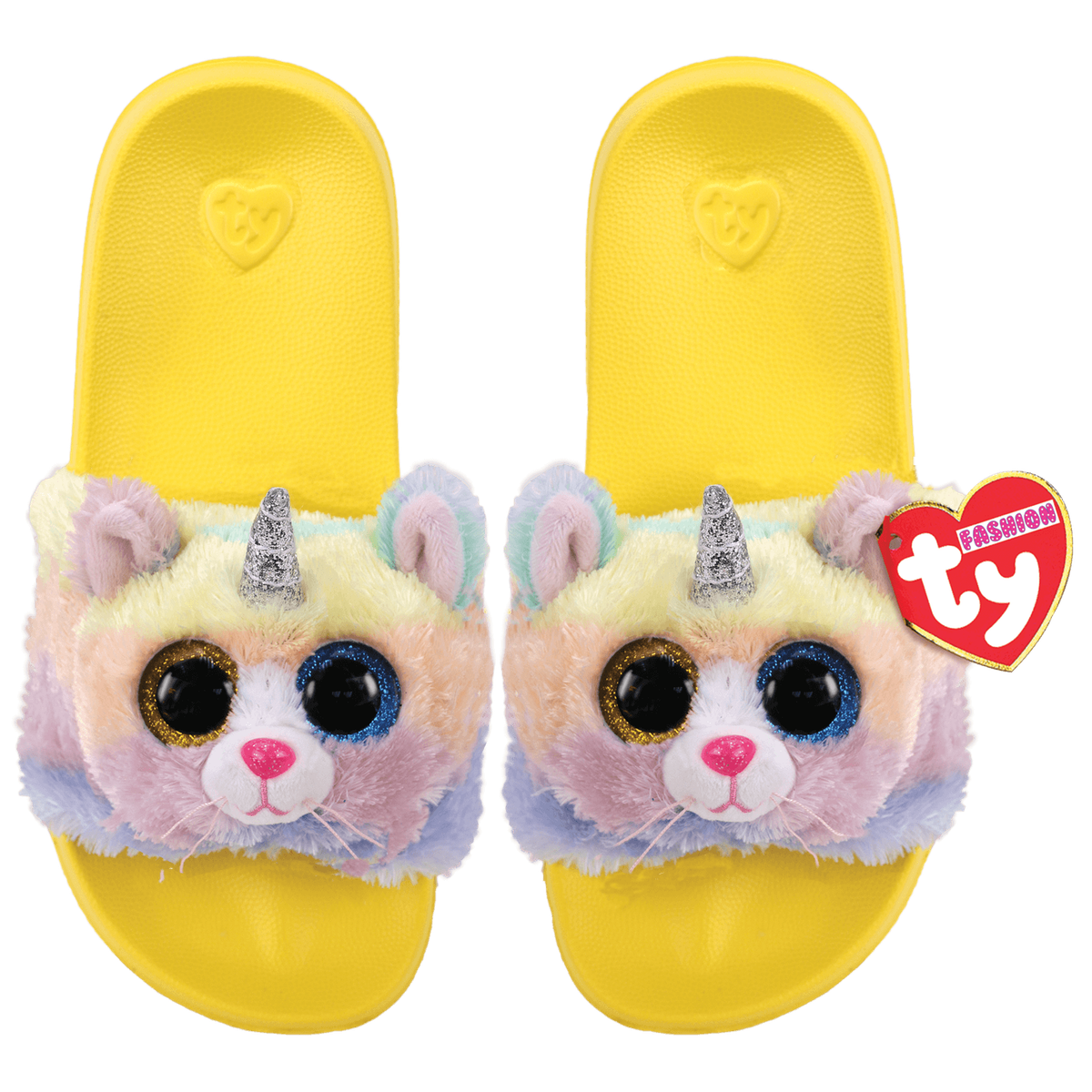 Ty HEATHER the Cat Fashion Pool Slides Kids Children's Size Medium  (1-3)