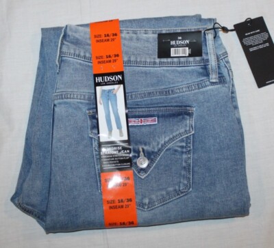 New ladies HUDSON midrise straight jeans Size 16 (36 X 29)