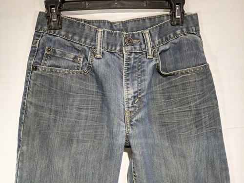 LEVI'S 514 Boys Dark Wash Straight Leg Regular Fit Distressed Jeans sz 14(27X27) - Picture 5 of 11