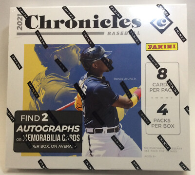 2021 Panini Chronicles Baseball MLB Retail Prefer Factory Sealed Box 2 Autos/Mem