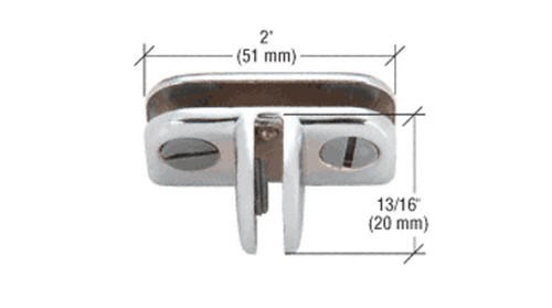 CRL Chrome 3-Way 90 Degree Adjustable Shelf Connector for 1/8", 3/16" & 7/32" - Picture 1 of 1
