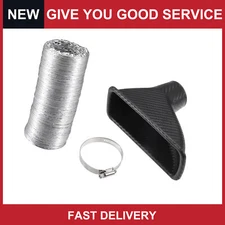 Universal Intake Duct Front Bumper Car Square Brake Air Duct with Hose Pack of 1