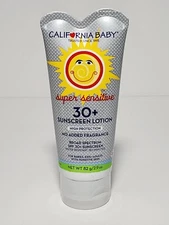 California Baby Super Sensitive Sunscreen SPF30+ Water Resistant 2.9 oz