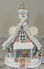 Kurt Adler Christmas Light Up 13" Pastel Multicolor Gingerbread House NEW