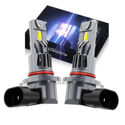 9012 HIR2 LED Headlight Bulbs Kit High Low Beam Super Bright 10000K Combo White