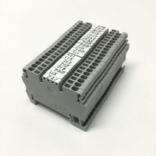 Lot of 20 Allen-Bradley 1492-LT Feed-Thru Spring Clamp Terminal Blocks, 300V 15A