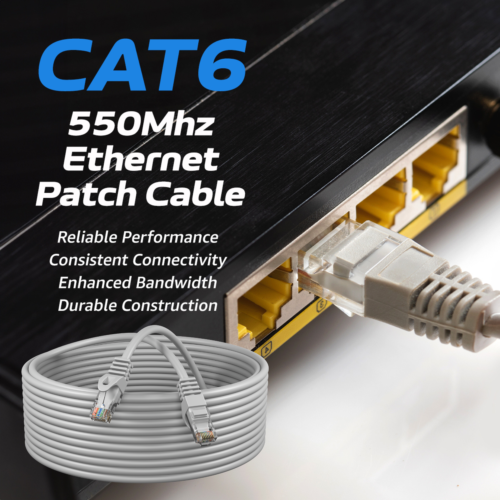 Cable de conexión CAT6 500mhz Ethernet enrutador de red de Internet LAN RJ45 UTP GRIS LOTE - Imagen 2 de 11
