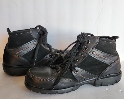  GBX Boot Black Ankle Boot Shoe Leather Suede Size 8M Mens 90's Grunge