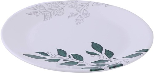 Leaves Print Unbreakable Full Dinner Plates(Set of 4 Plates)&4 Bowls- Multicolor - Picture 4 of 4