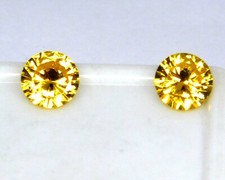 3.0 Ct Round Cut Cambodian Yellow Zircon Loose Gemstone Lot.M104.