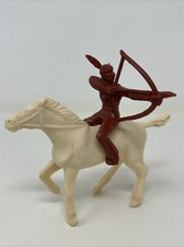 Tim-Mee Western Horses Running Rearing Riding Indian Bow Ivory Plastic