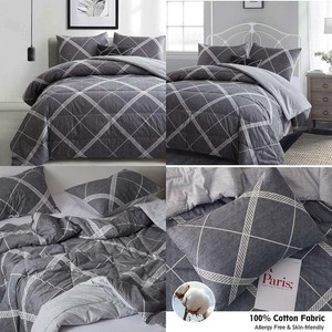 ATsense Comforter Set King, All Season 3-Piece 100% Cotton Fabric, Soft Microfib 705353227240  eBay