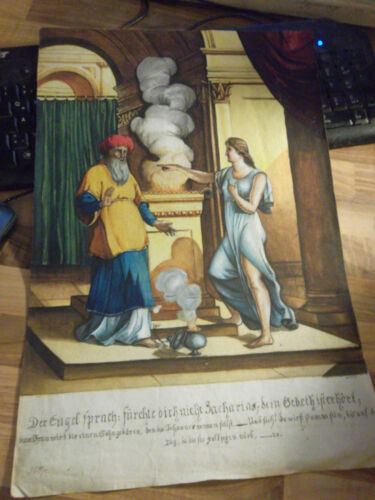 Wunderschöne Malerei - Lobgesang des Zacharias (Lukas 1,13) - Bibelszene