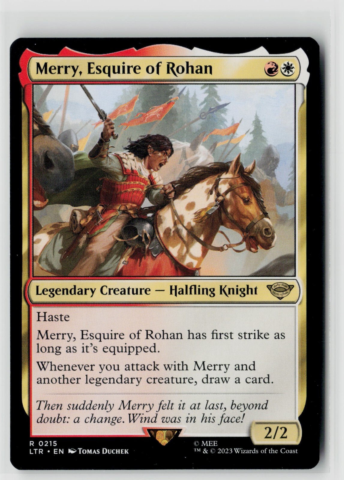 MTG Merry, Esquire Of Rohan 215 Lord Of The Rings LOTR x1 NM Rare