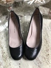 Euc Marc By Marc Jacobs Black Textured Leather Pumps 37 1/2