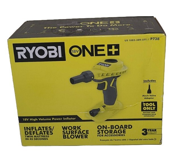 Ryobi P738 18V Power Inflator Blower (Tool Only) NEW !!!