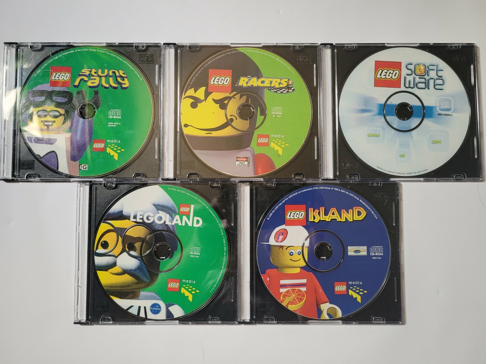 LEGO PC Game Lot Windows CD-ROM Lot of 5 Games! RALLY RACERS LEGOLAND ...