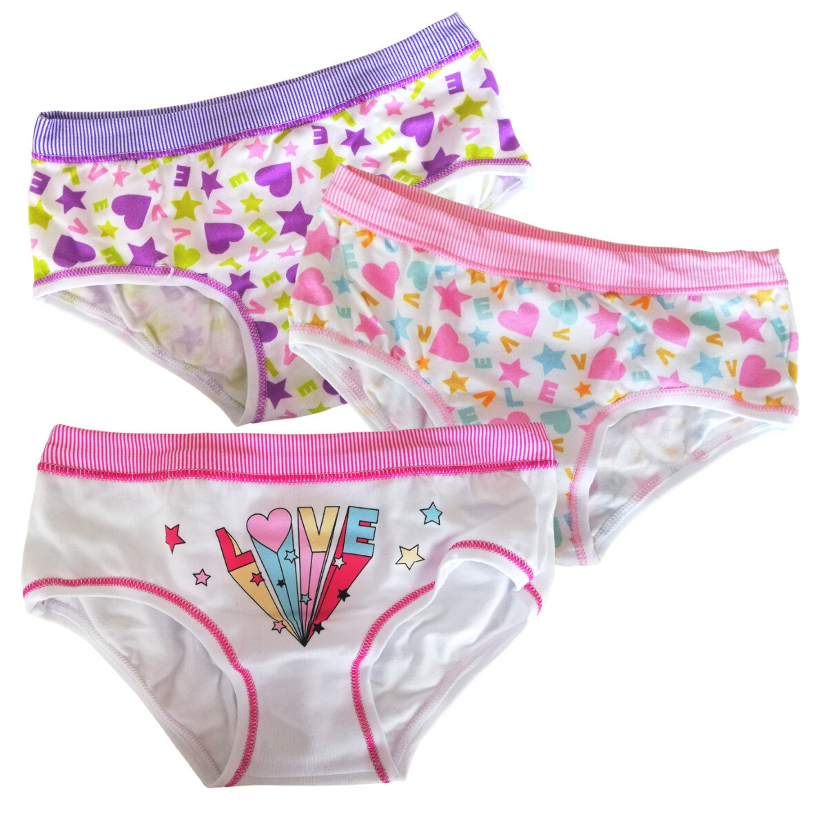 (3pack) Underwear Baby Girl Cotton Headband High Or Band Low JADEA Teen