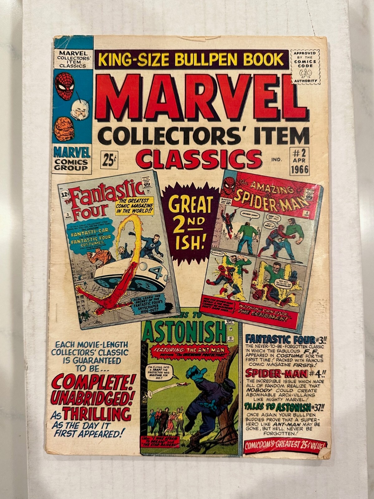 Marvel Collectors' Item Classics 2 Comic Book eBay