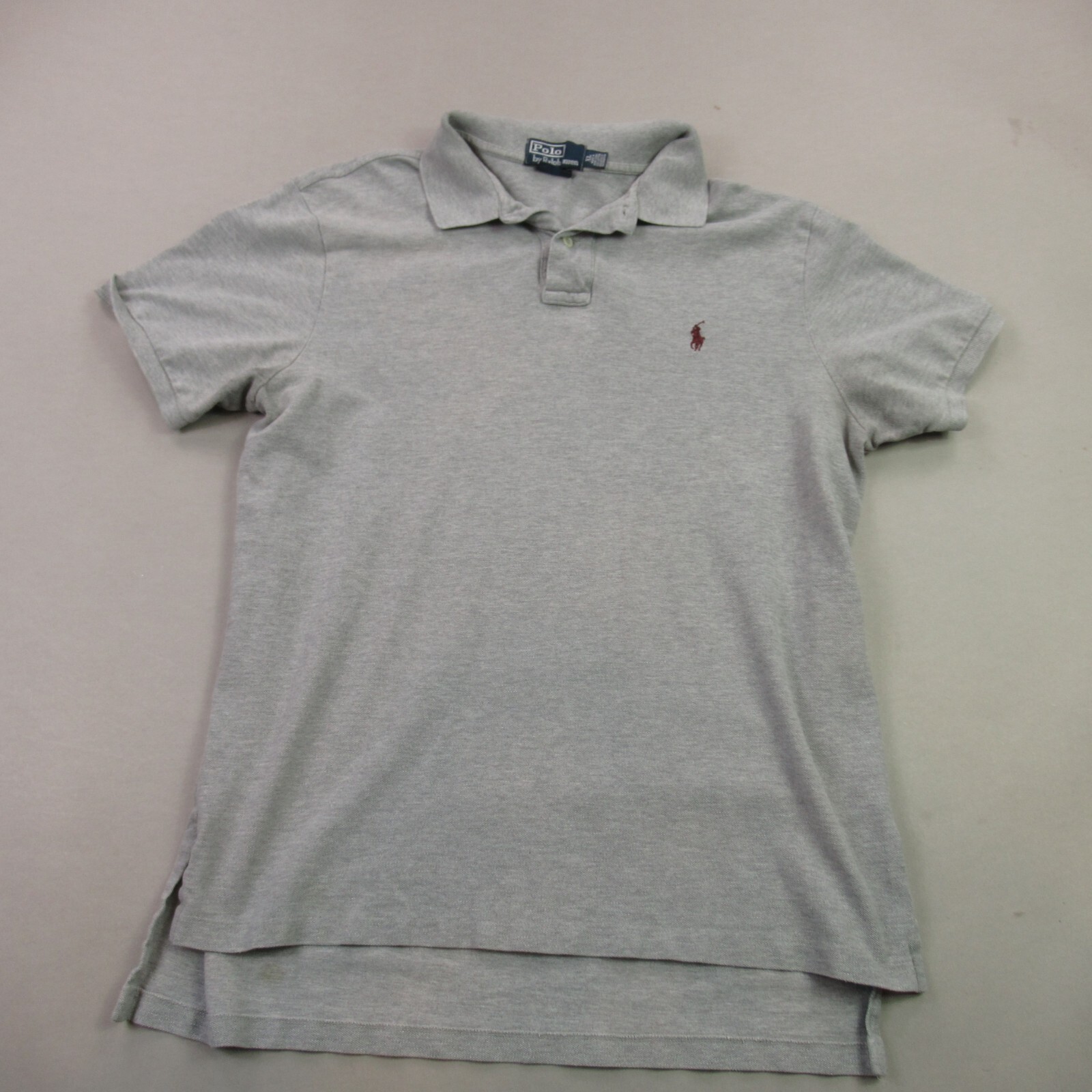 Polo Ralph Lauren camicia uomo XL manica corta leggera grigia casual pony