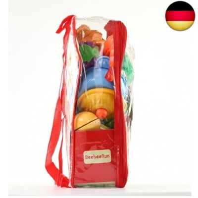 Produktbild von Kramow Spielküche Zubehör Set 66-teilig - Schneidespielzeug, Lebensmittel, Geschirr Für Kinder Ab 3
