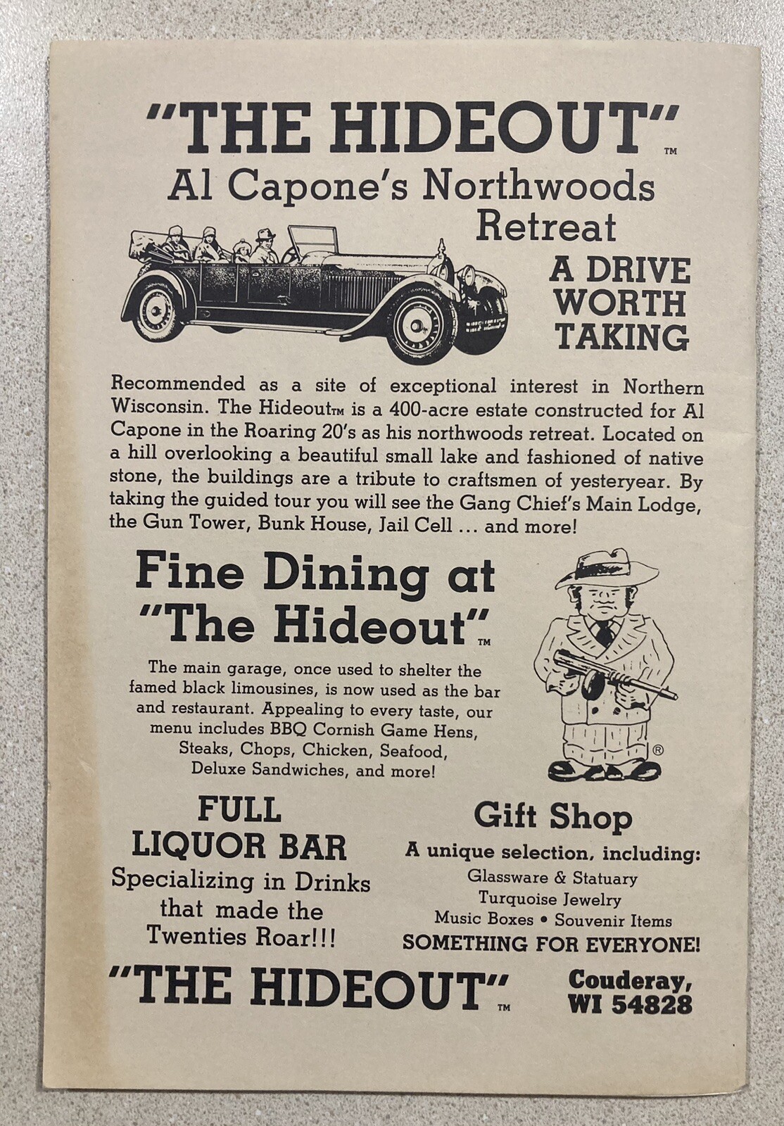 Life of Al Capone In Pictures The Hideouts 1986 Booklet Chicago