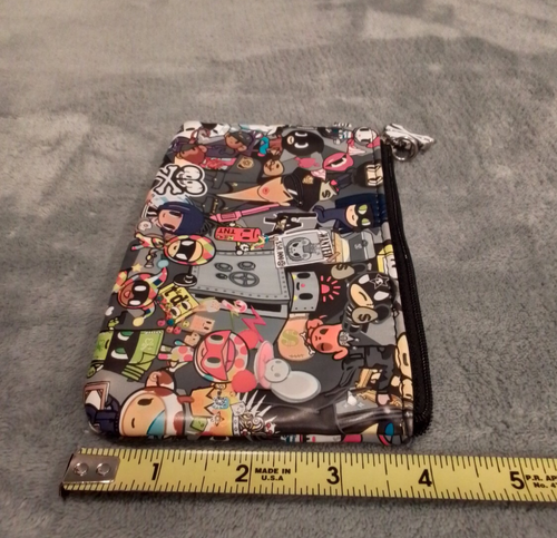 Tokidoki Raub Make-up Geldbörse klein gekreuzte Knochen Herz Reißverschluss Etui süß - Bild 11 von 11
