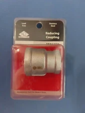 3/4" x 1/2" Reducing Coupling  #304 Stainless Steel  Smith Cooper  #S3014R  NEW