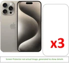 3x iPhone 15 Pro Max Screen Protector w/ cloth