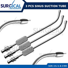 3 Pcs Sinus Cannula Suction Tube Set 2.5, 3 & 4 mm ENT Dental Implant German Gr