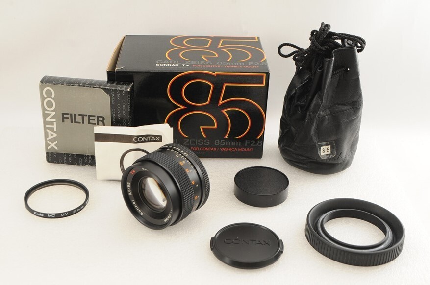 NEAR MINT w/Box】Contax Carl Zeiss Sonnar T* 85mm f/2.8 AEG Lens