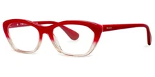 Prada VPR 03Q PDO 1O1 Red Crystal Cat Eye Womens Eyeglasses 52mm w/Case