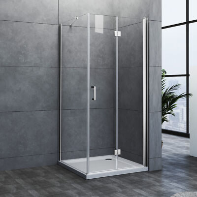 Duschabtrennung Duschkabine 90x90cm Falttür 6mm Glas 180 Grad Öffnung