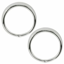 311-941-177 Chrome Headlight Rims X2 Bug 67-79 Bus 68-79 T3 64-73 Empi 00-9479