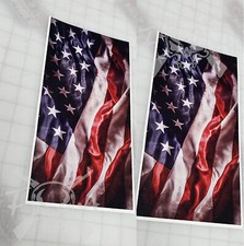 Wavy American Flag Cornhole Cover Wrap Vinyl Decal Sticker