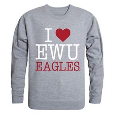 Eastern Washington University Eagles EWU I Love Crewneck Sweatshirt Sweater