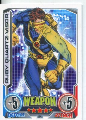 Marvel Hero Attax Series 2 Base Card #184 Ruby Quartz Visor [Cyclops]