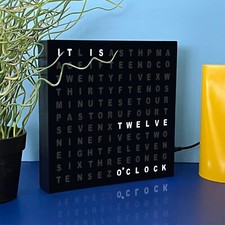 LED Word Desk Clock-7.8 X 7.8 X 2- Powered by...