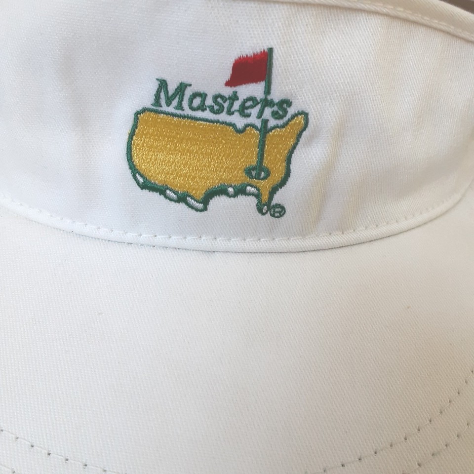 Vintage Masters Golf Visor Hat Cap Mens White American Needle Augusta