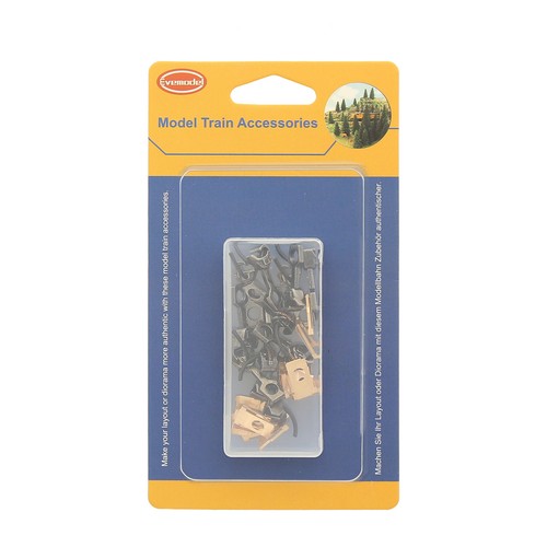 Evemodel 12pcs HO Scale 1:87 Knuckle Metal Couplers Coupling Hook HP4087 - Picture 6 of 6
