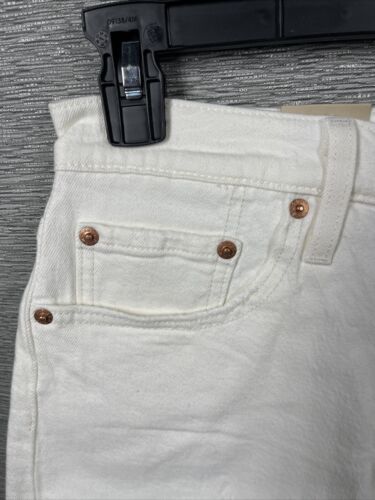 Levi's 501 Off-White High-Rise Button Fly Distressed Jean Shorts CHOOSE SIZE NEW - Picture 4 of 14