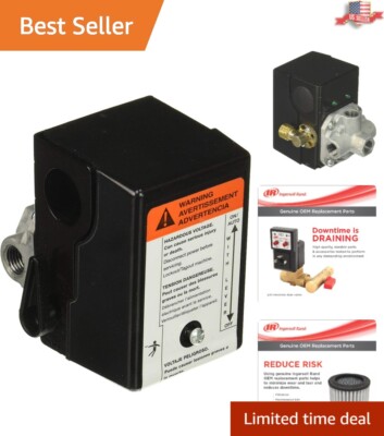Compact 1 Amp Pressure Switch for 5 HP Air Compressors - Includes Unloader Valve