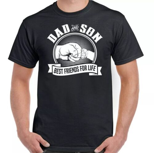 Dad & Son T-Shirt Best Friends For Life Mens Funny Fathers Day,Fast Delivery