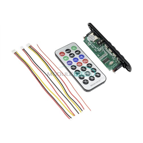 Car Bluetooth MP3 WMA Decoder Board With Remote Control AUX TF USB FM Radio - Afbeelding 3 van 9
