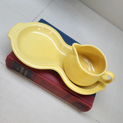 Fiesta Amarillo Girasol Crema y Bandeja Fiestaware EE. UU. HLC - Imagen 3 de 11