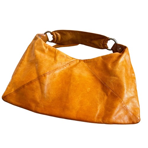 Hobo International Leder Schultertasche goldgelb Designer Handtasche