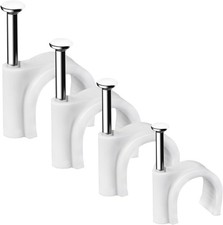 Wire Clips - Screw-In Cable Management Clips for Indoor Use - 400 Pcs