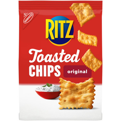 Ritz Crackers Toasted Chips Original   Crispy Party Snacks, 8.1 oz